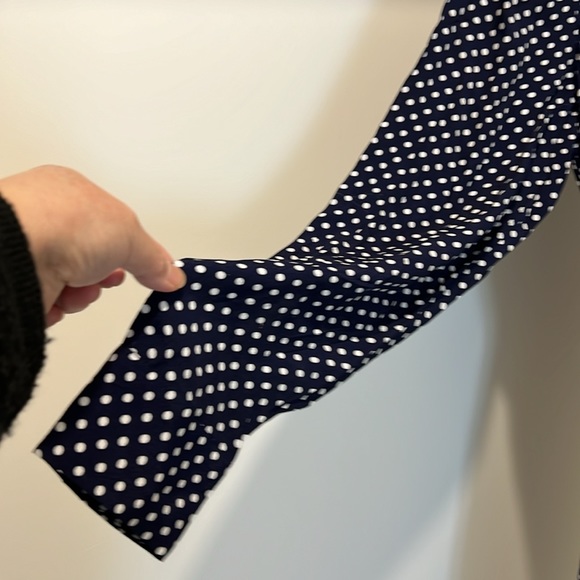 BODEN DRESS BLUE WITH WHITE DOTS SIZE 16-18R - Picture 2 of 4